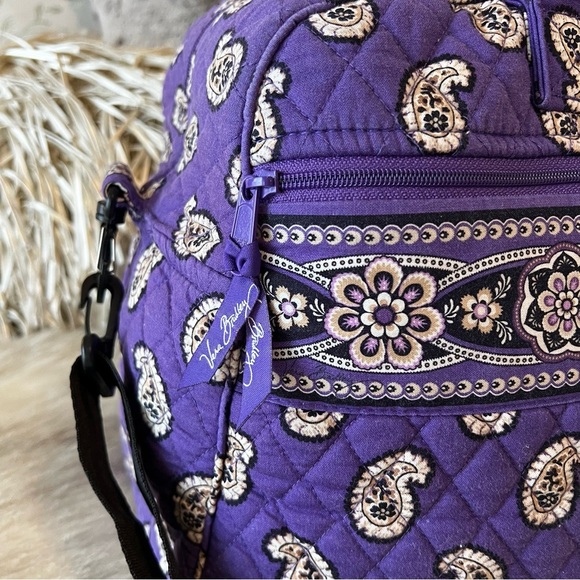 VERA BRADLEY Simply Violet 2010 Weekender Bag Purple Paisley Bandana Y2K Travel - Picture 9 of 16